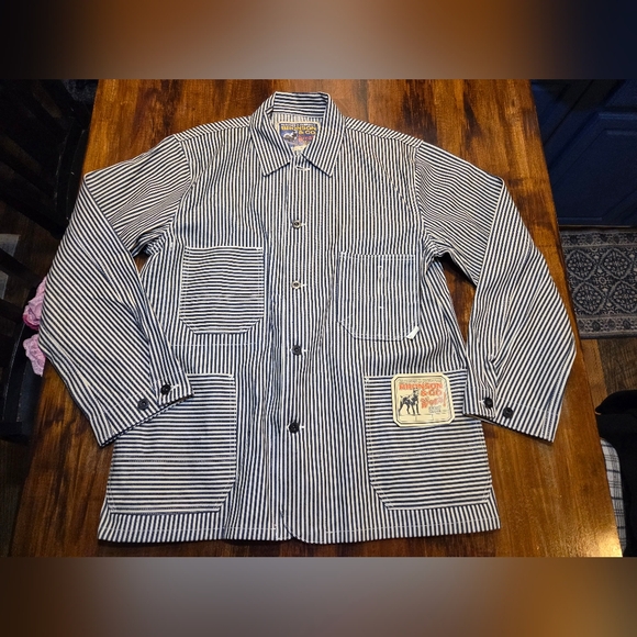 The Bronson Mfg. Co. Other - Rugged Bronson Hickory Stripe Railroad Vintage NWT Men Denim Chore Coat sz 42